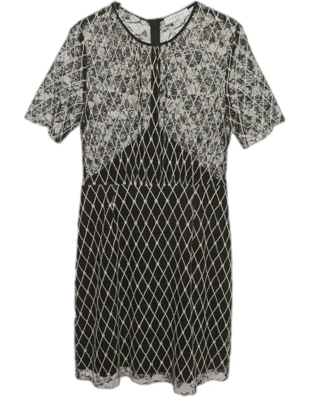 Embroidered Tulle Mini Dress