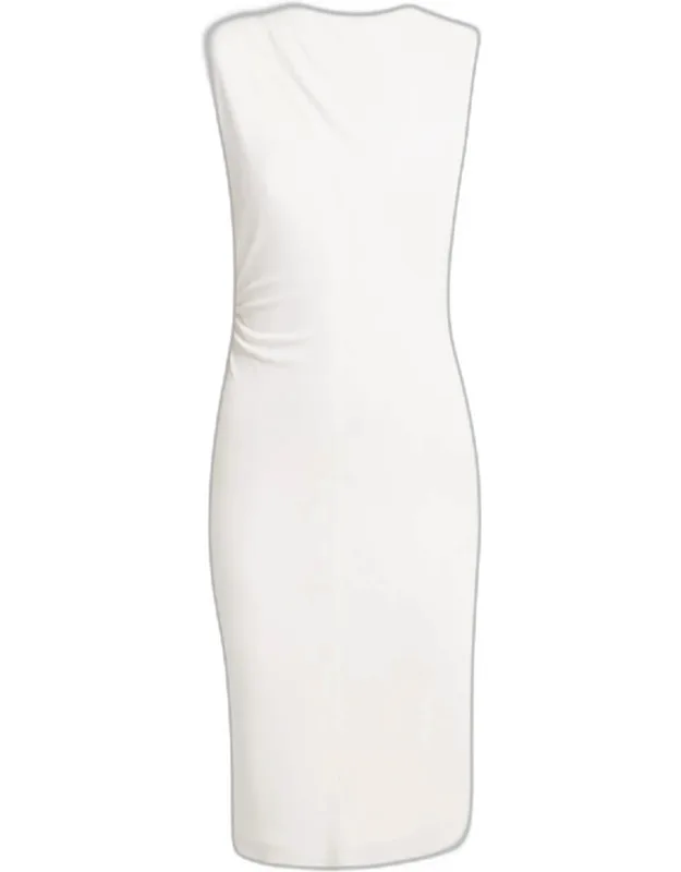 Cutout Shoulder-drape Cocktail Dress