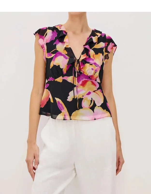 Chiffon Ruffle Top