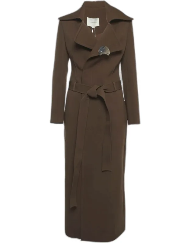 Twill Long Belted Elpis Coat