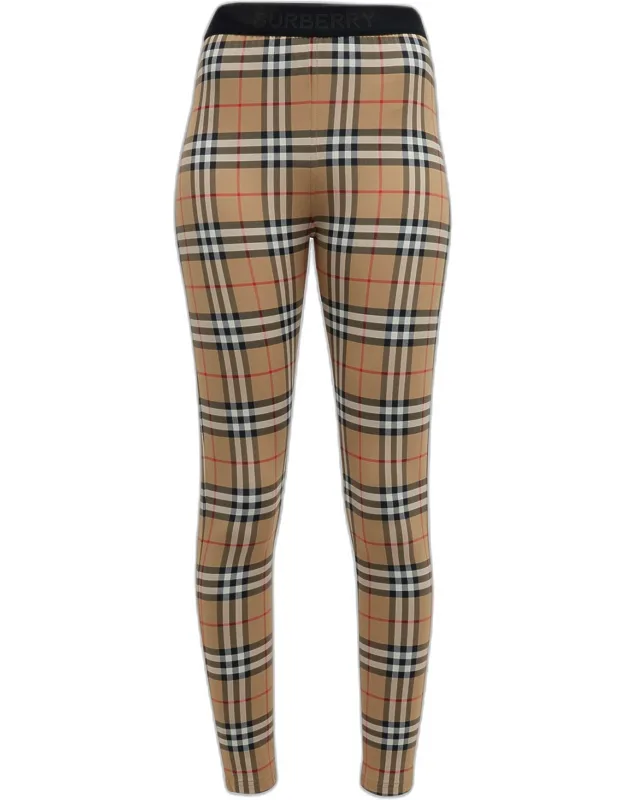 Vintage-check Leggings