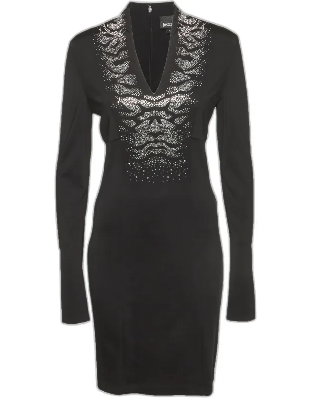 Studded Jersey Midi Dress