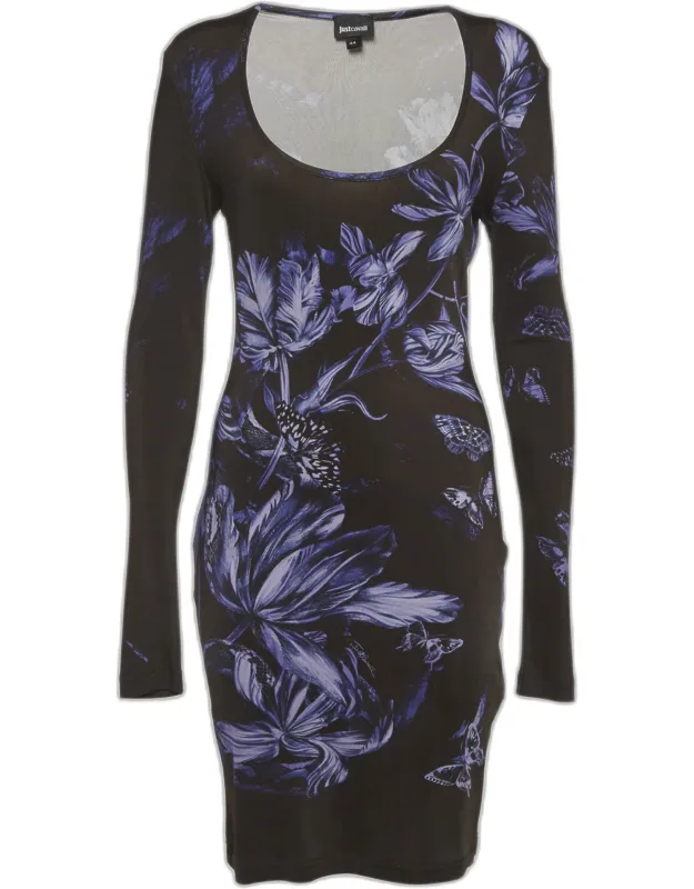 Floral Print Jersey Bodycon Dress