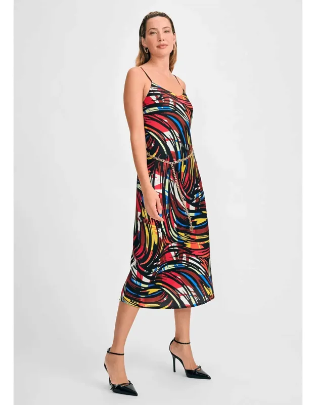 Trim Strap Slip Dress