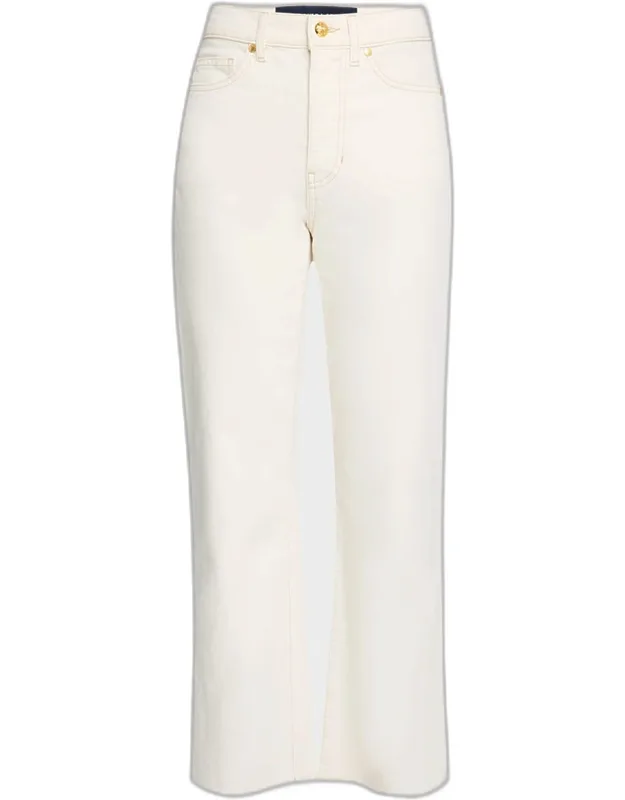 High-rise Straight Ankle Jeans
