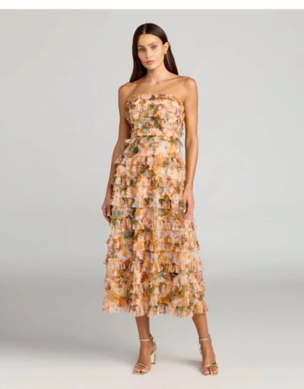 Floral Micro Ruffle Dress