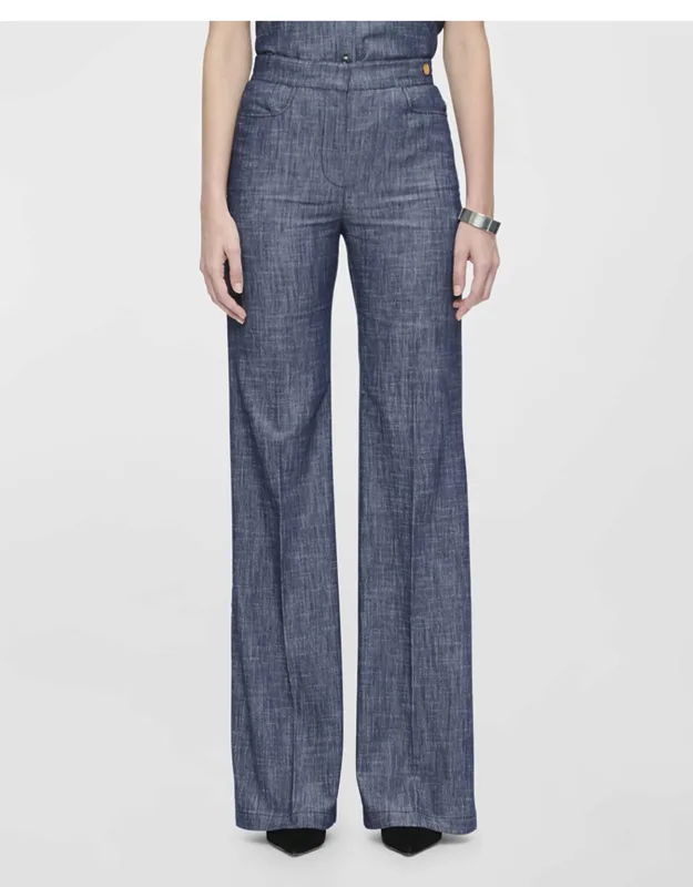 High-rise Stretch Denim Pants