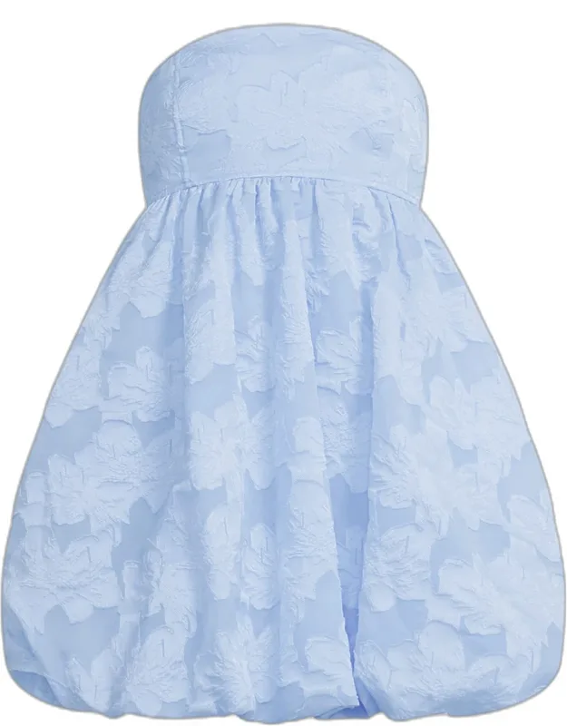Strapless Fil Coupe Bubble Mini Dress