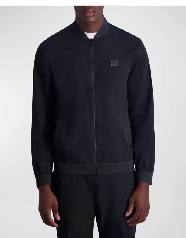 Track Jacket With Mesh Trim
