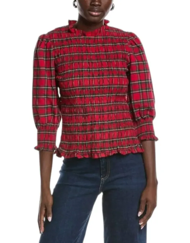 Puff Sleeve Smocked Top