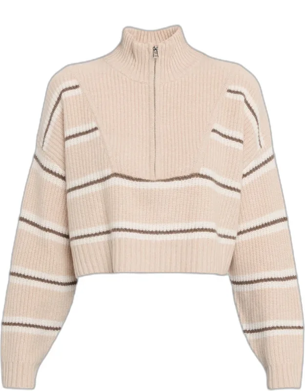Hampton Stripe Cashmere Cropped Sweater