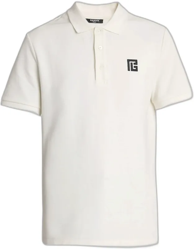 Embroidered Logo Cotton Polo Shirt