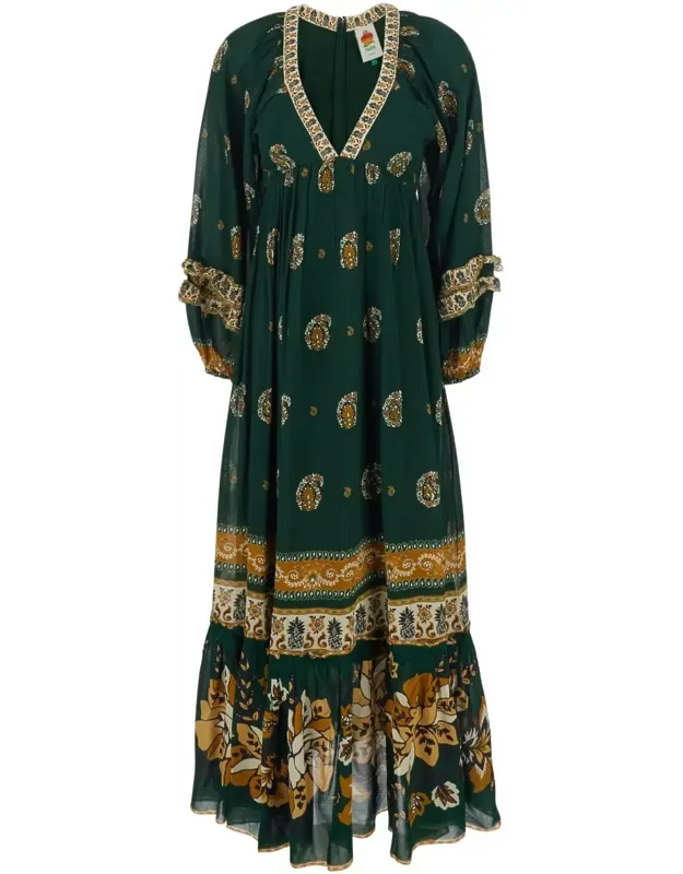 Ayla Maxi Dress With All-over Floral Motif In Viscose