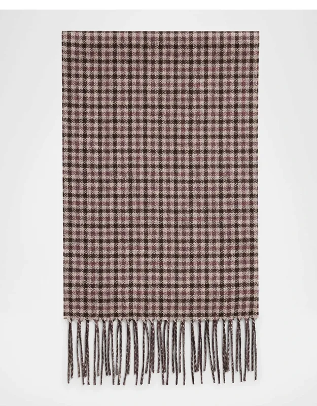 Iperico Windowpane To Gingham Silk And Cashmere Scarf