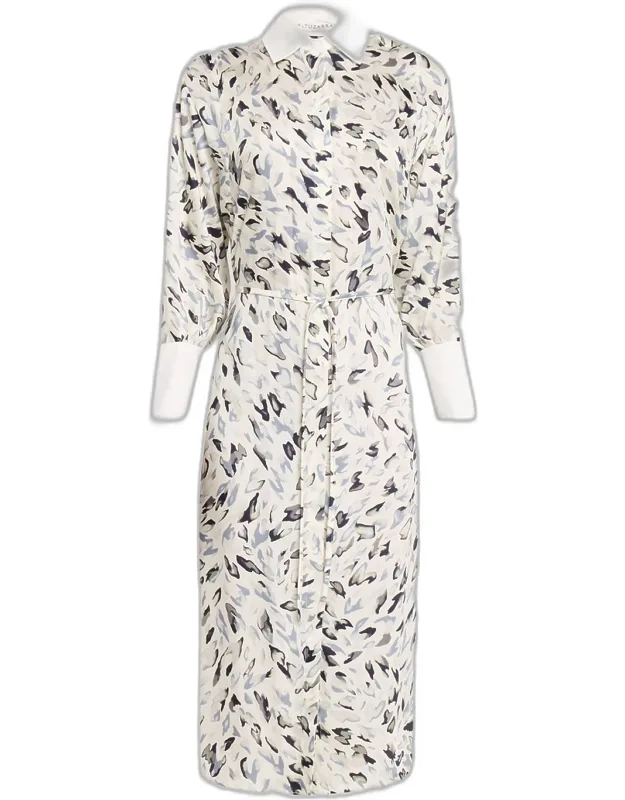 Printed Midi Shirtdress