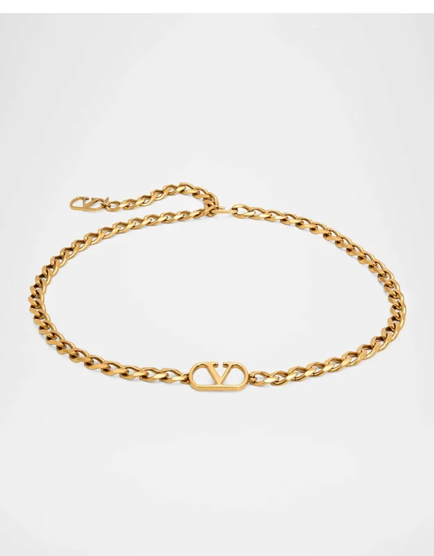 Vlogo Signature Metal Chain Belt