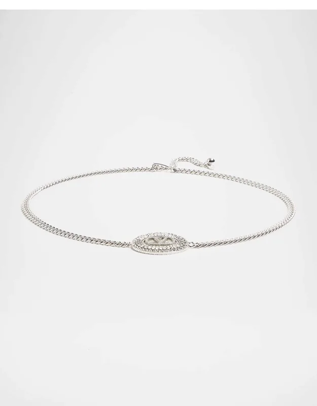 Vlogo Signature Crystal-embellished Chain Belt