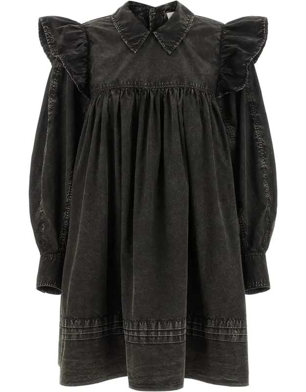 Washed Mini Shirt Dress