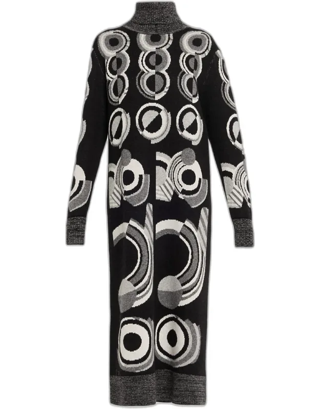 Cashmere Turtleneck Midi Dress