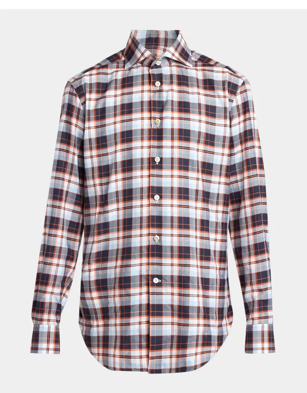 Check Cotton Button-down Shirt