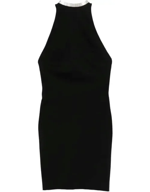 Halter Neck Dress With Tonal Stitching