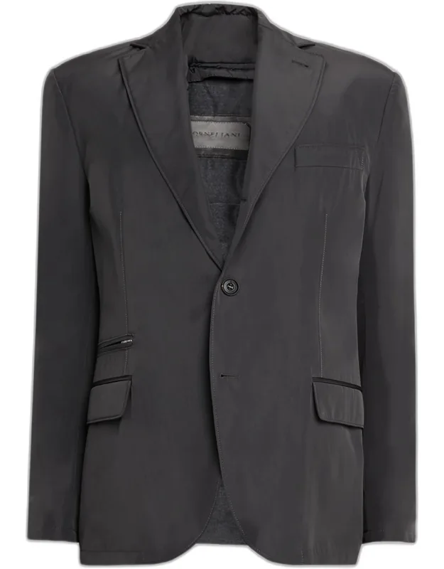 Technical Fabric Single-breasted Blazer