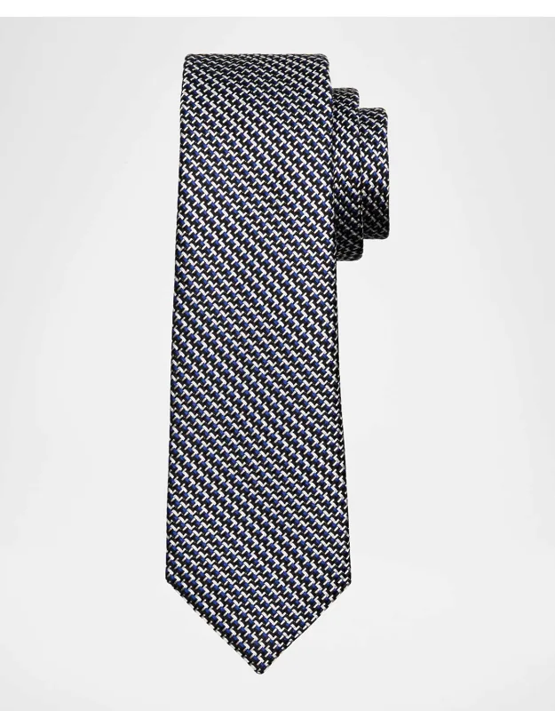 Tricolor Woven Silk Tie
