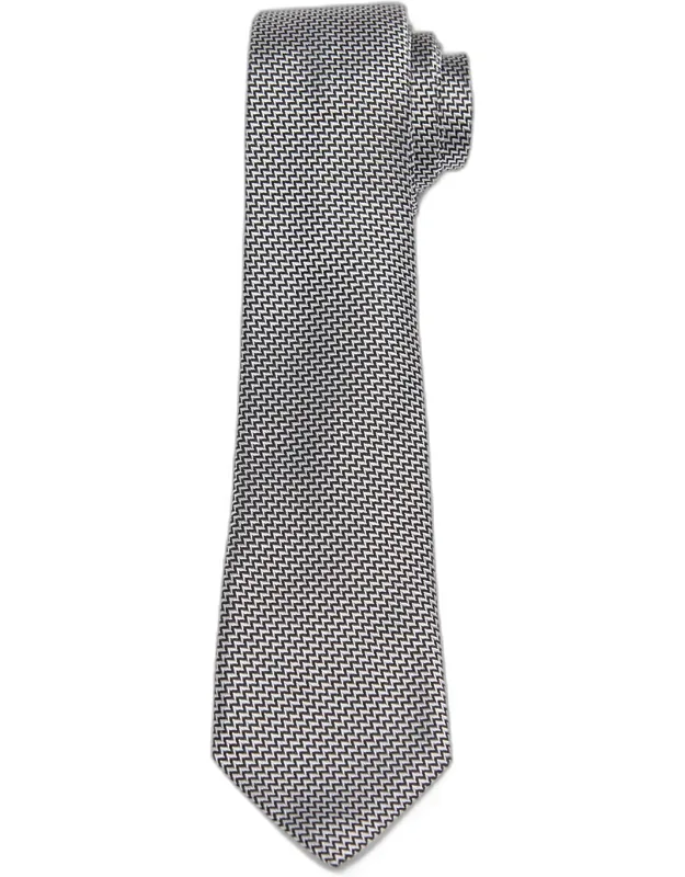 Micro-zigzag Silk Tie