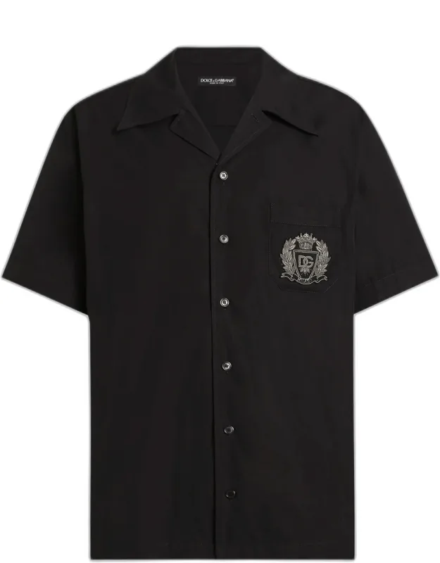 Hawaii Cotton Emblem Short-sleeve Shirt
