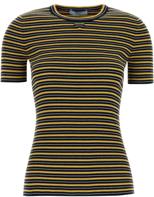 Embroidered Stretch Cotton T-shirt