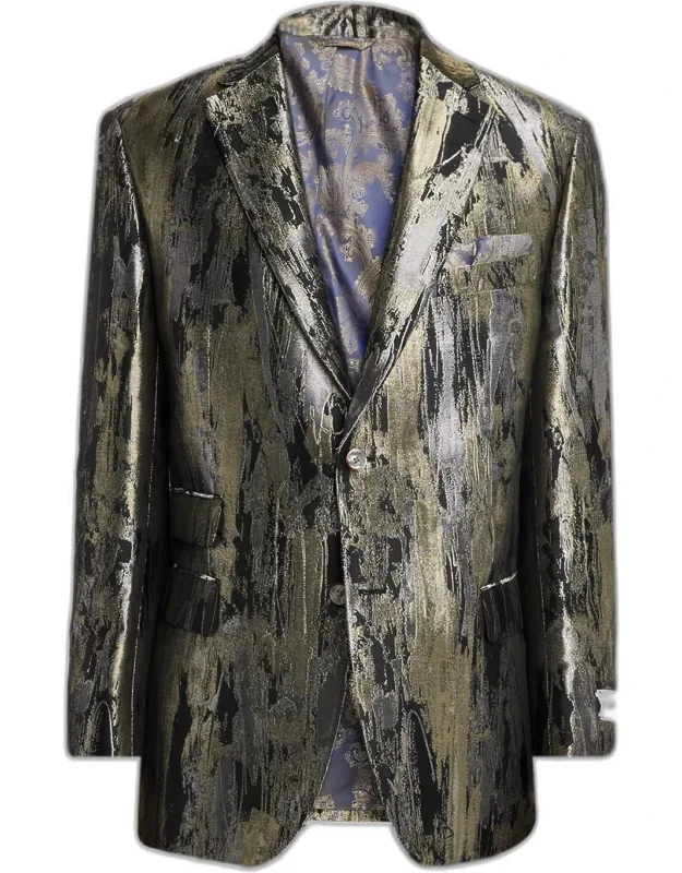 Teagan Metallic Woven Blazer