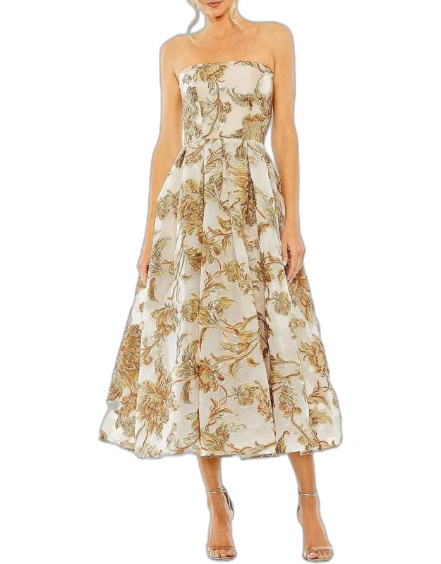 Brocade Midi Dress