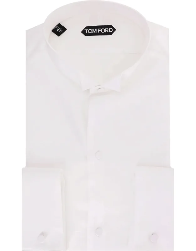 Cotton Shirt With Pointed Collar And Long Sleeve