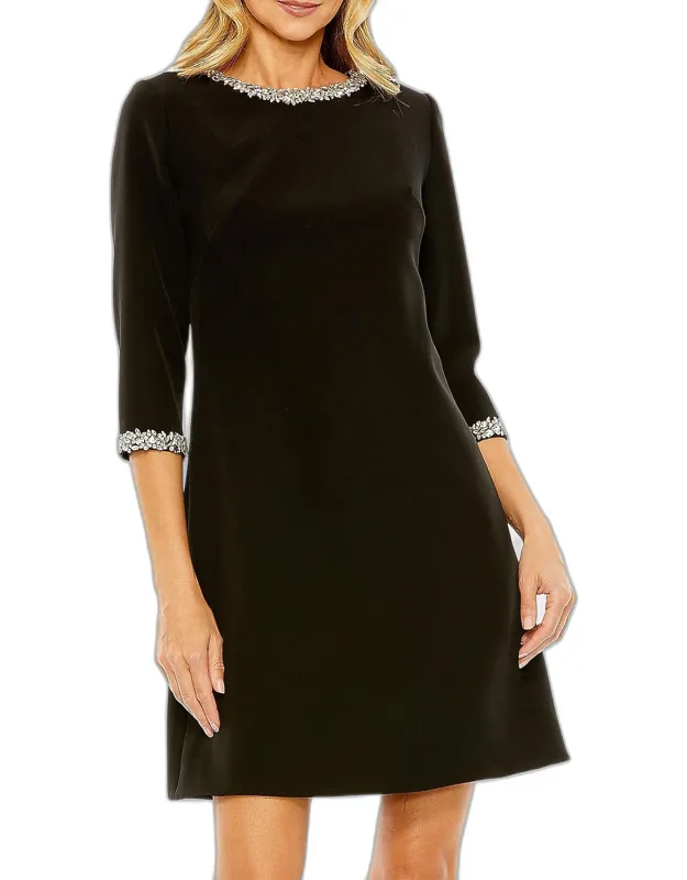 Embellished A-line Cocktail Dress