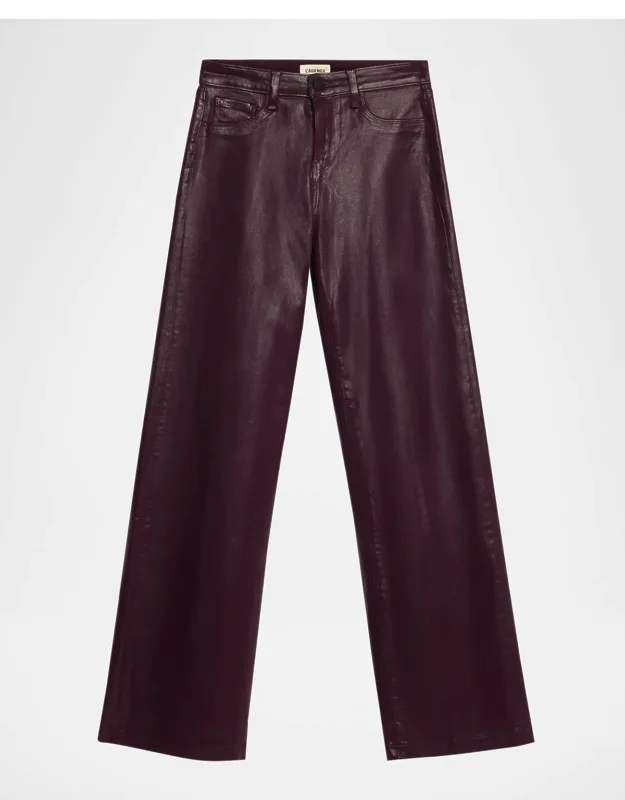 High-rise Wide Coated Jeans