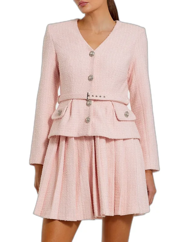 Bouclé Tailored Mini Dress