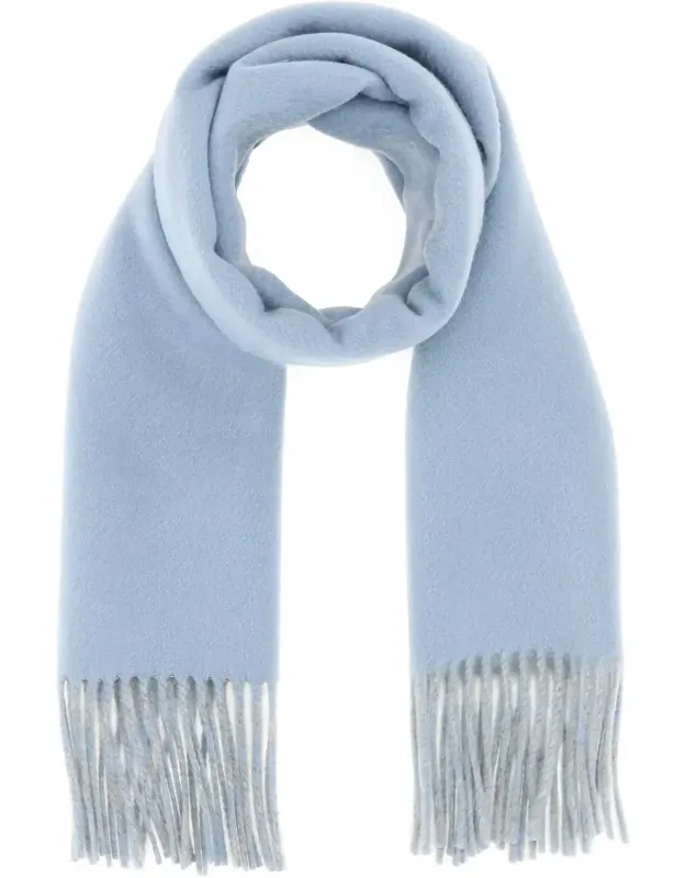 Light-blue Cashmere Reversible Scarf
