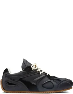 Sneaker With Suede Panelling And Sculpted Heel Counter