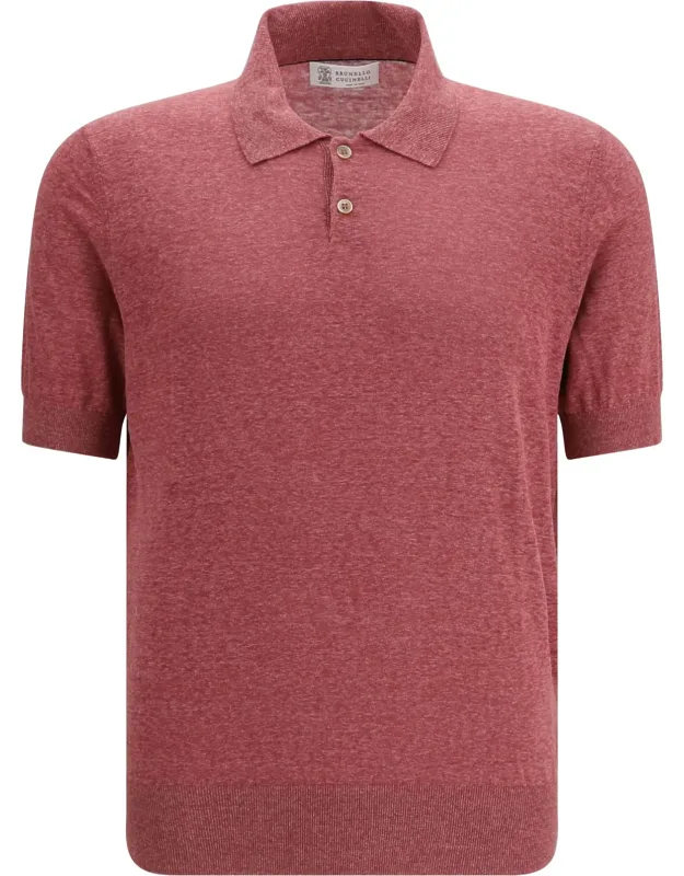 Linen And Silk Polo Shirt