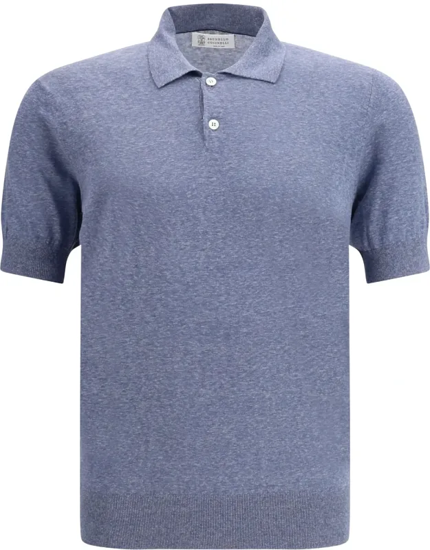 Linen And Silk Polo Shirt