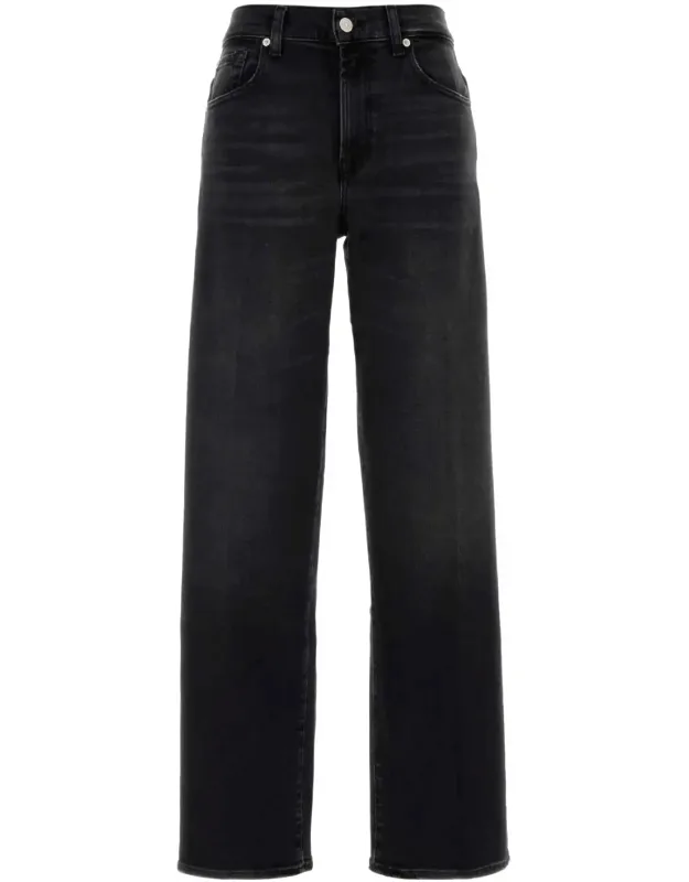 Stretch Denim Stovepipe Jeans