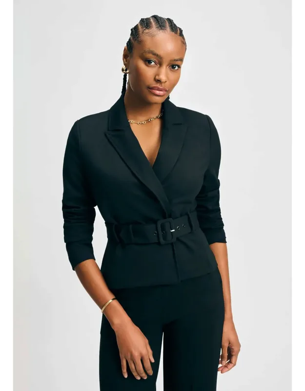 Belted Ponte Jacket