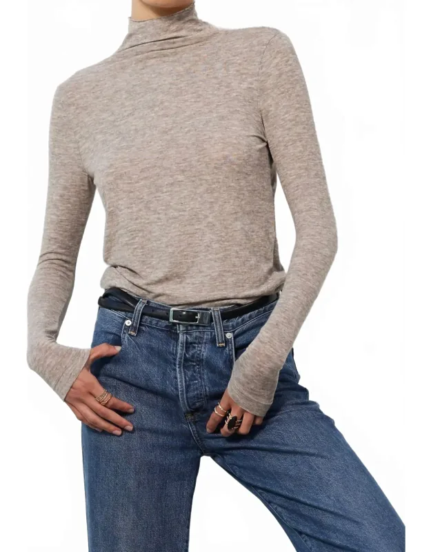 Long Sleeve Mock Turtleneck Tee