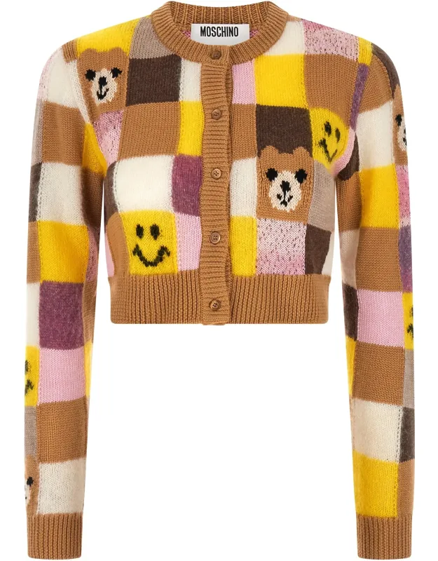 Smiley Teddy Bear Cardigan