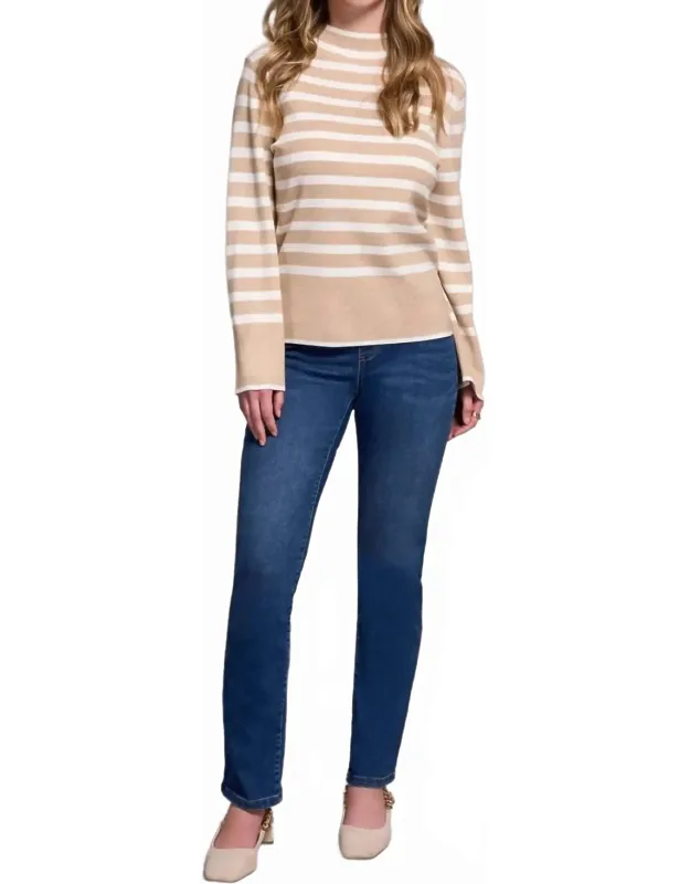 Mock Stripe Sweater
