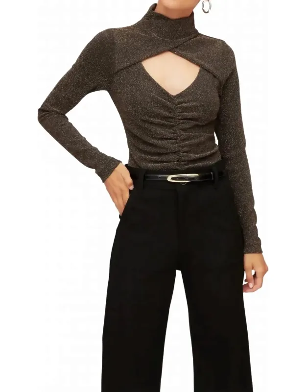 Crossover Turtleneck Top