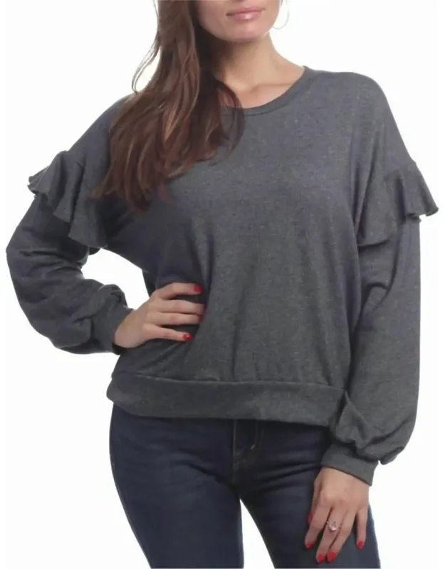 Ruffled Shoulder Top