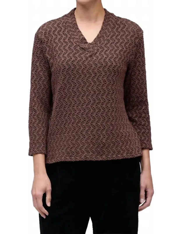 Crochet Wrap Neck Top