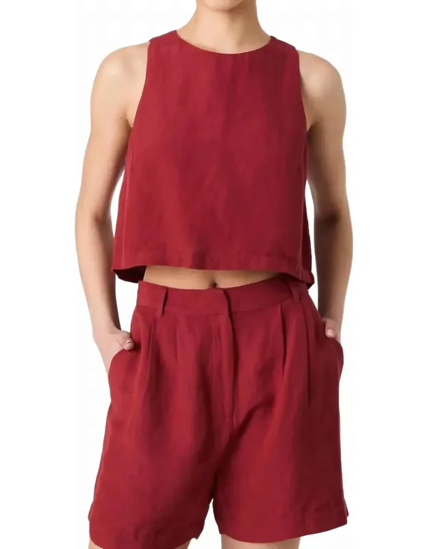 Birdie Linen Shell Top