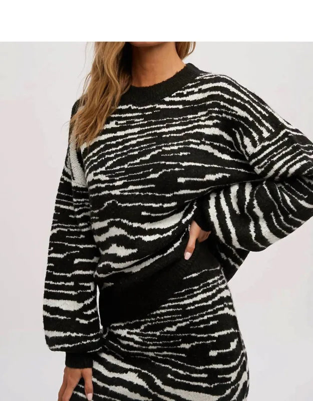 Wild At Heart Zebra Sweater